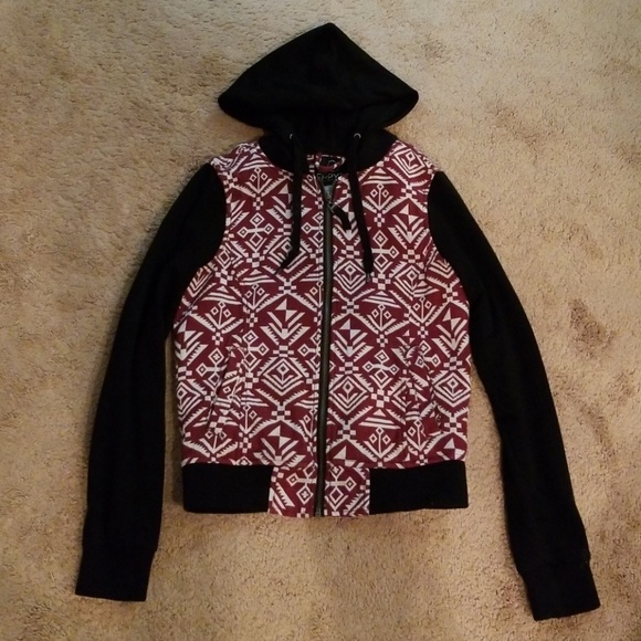 Aztec print hoodie jacket Juniors Size S - Picture 1 of 3
